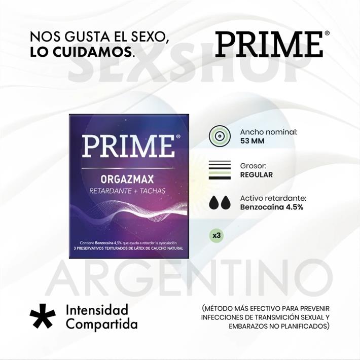 Preservativo prime Orgazmax